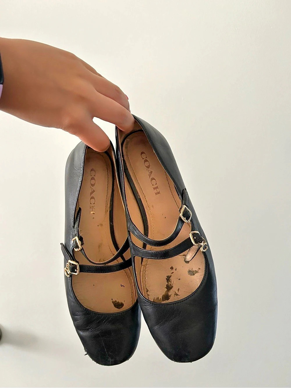 Coach Black Mary Jane Flats